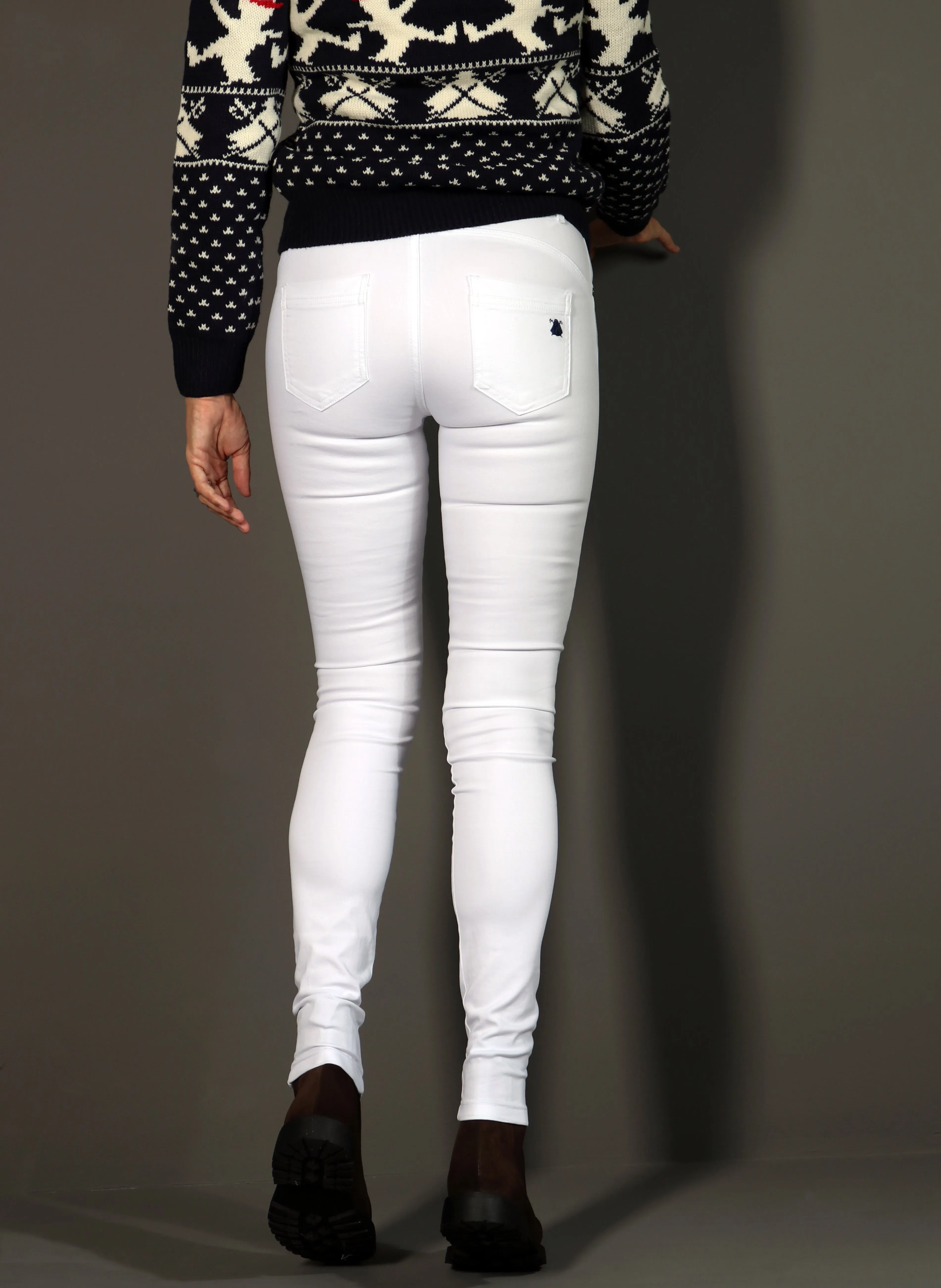 Pantalón Blanco Satén Mujer