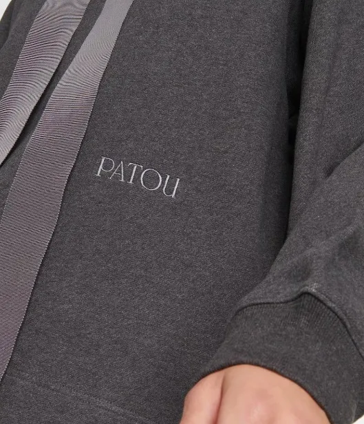 PATOU  |Unisex Street Style Long Sleeves Plain Cotton Oversized Logo