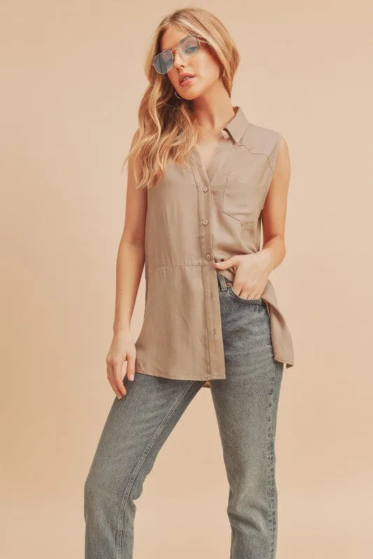 Paula Button Down Top