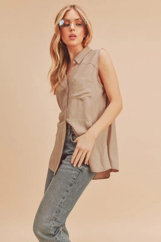 Paula Button Down Top