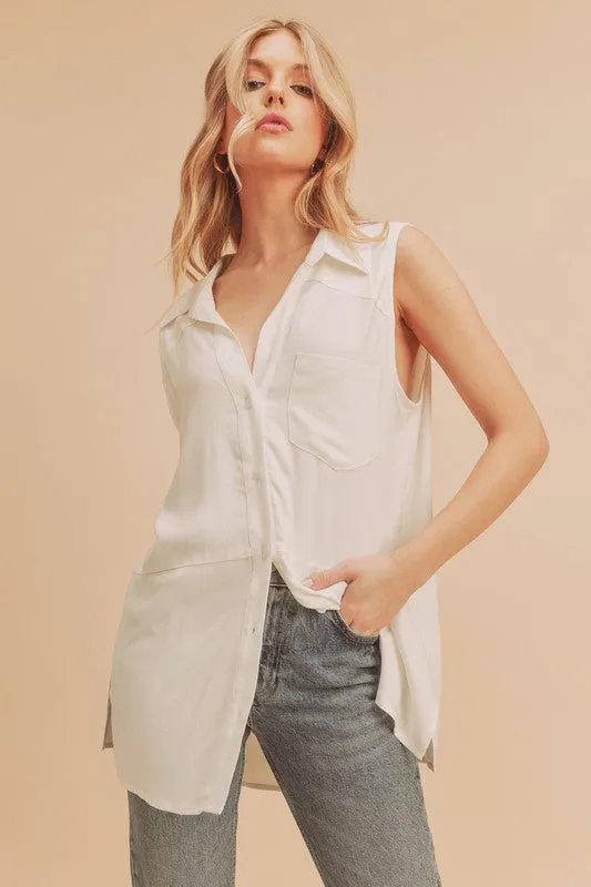 Paula Button Down Top