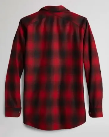 Pendleton Men's Plaid Scout Shirt, Red/Black Buffalo Check