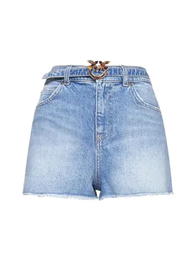 Pinko Faded Denim Shorts