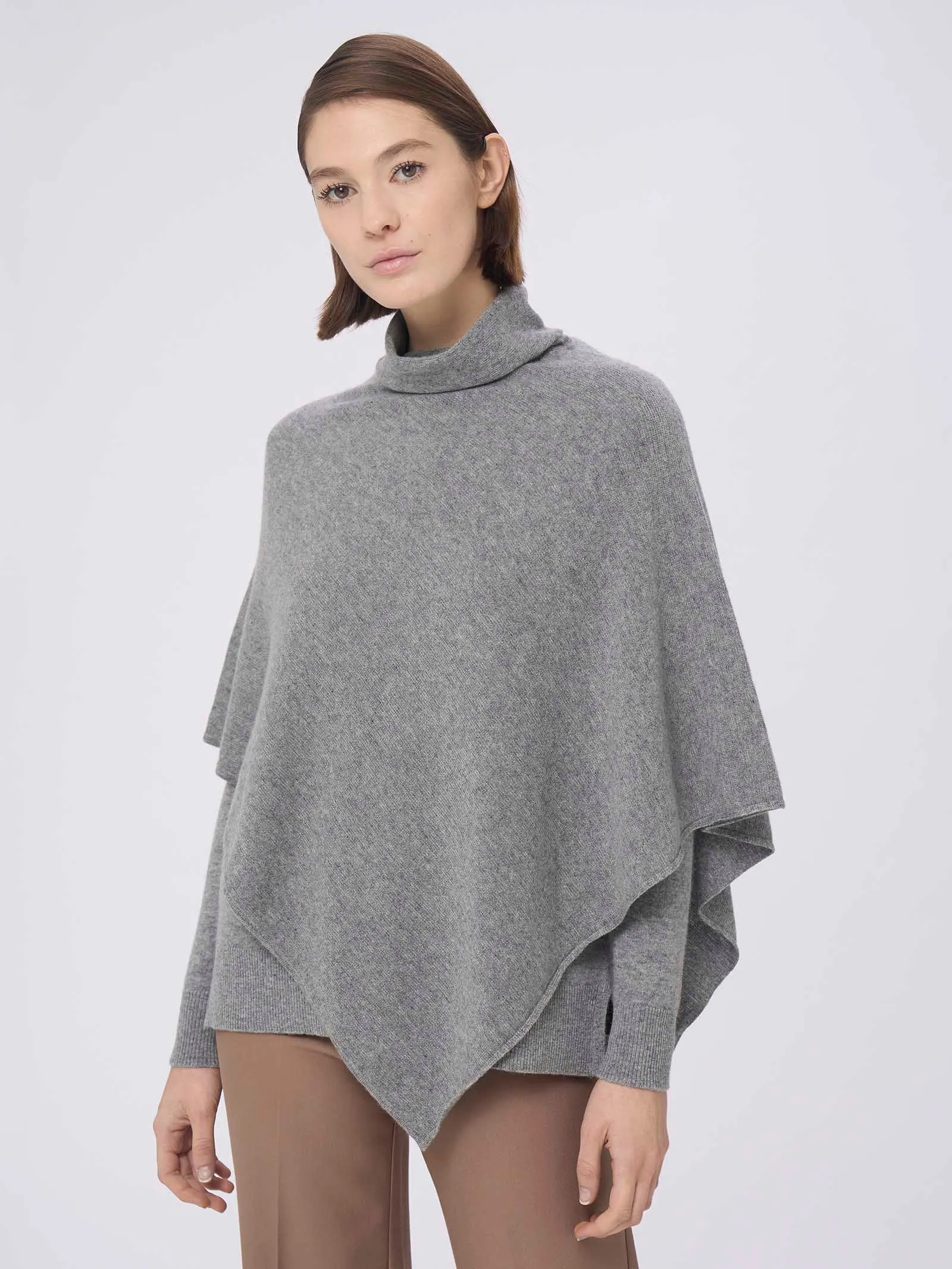 Poncho in filato Cashmerino - Notte