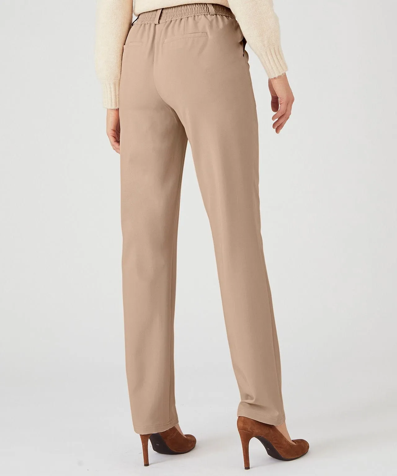 Pull-on Straight-leg Trousers