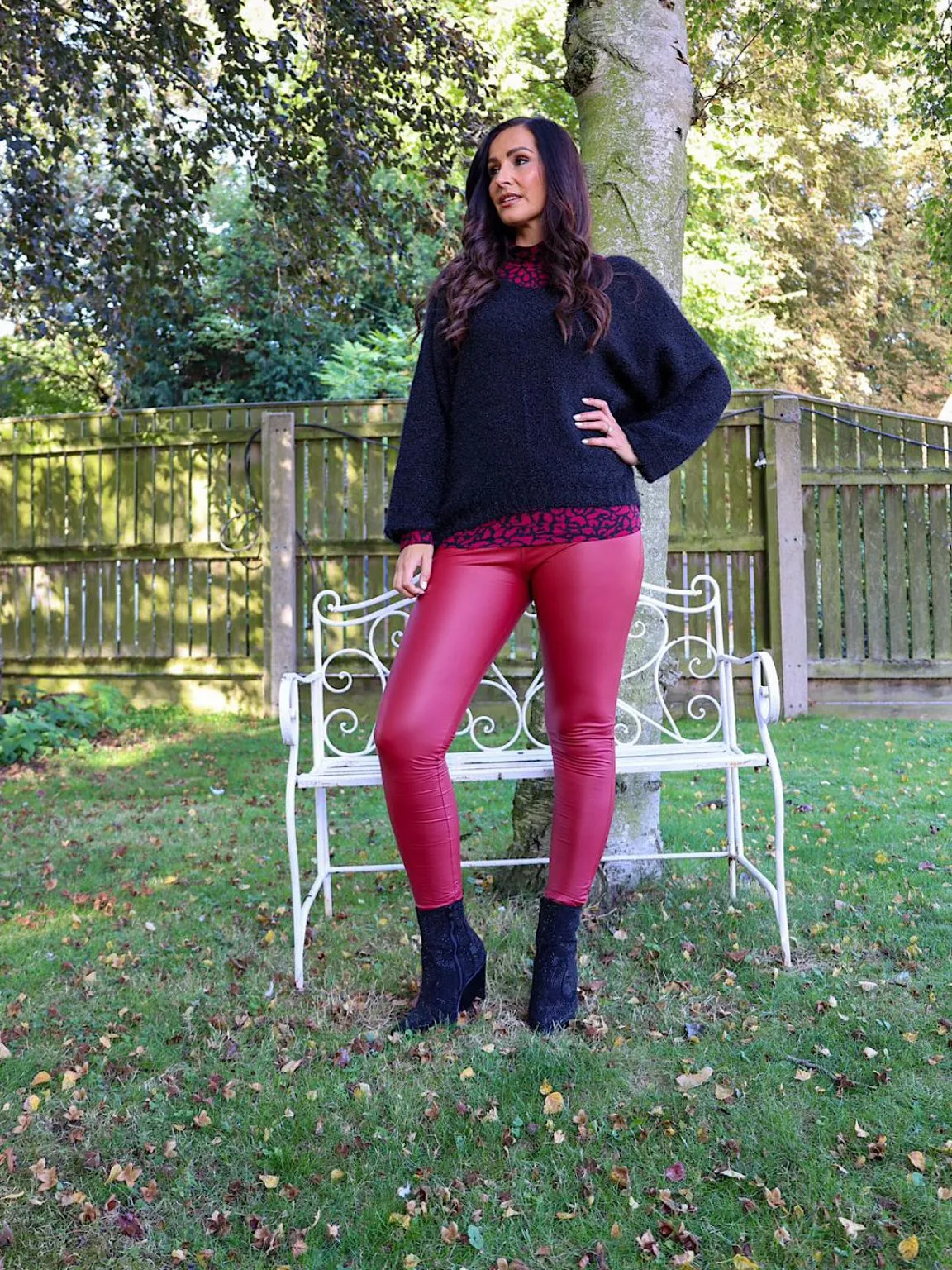 Red Super Stretchy Spray On Leggings