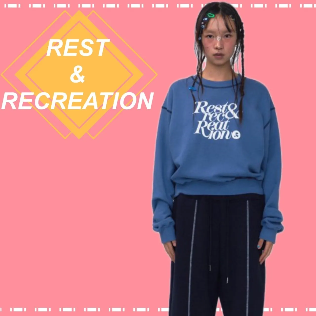 Rest & Recreation  |Unisex Street Style Long Sleeves Plain Cotton Logo