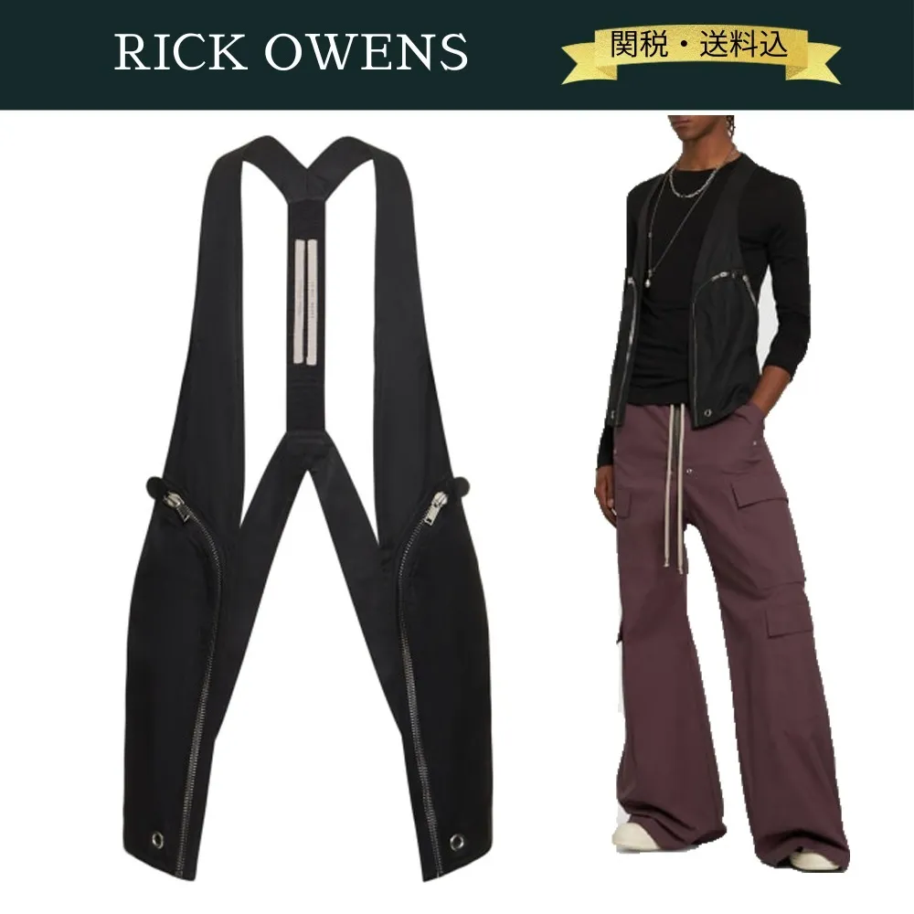 RICK OWENS  |Plain Cotton Designers Vests & Gillets