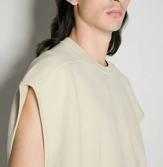 RICK OWENS  |Unisex Street Style Cotton Logo Designers Vests & Gillets