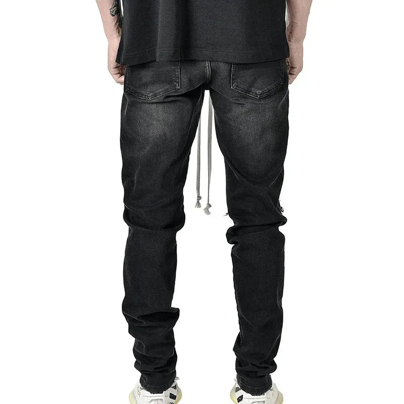 Ripped Skinny Biker Jeans