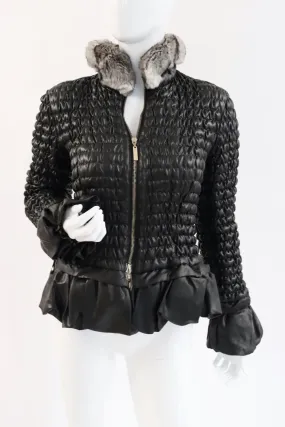 ROBERTO CAVALLI Ruched Down Jacket