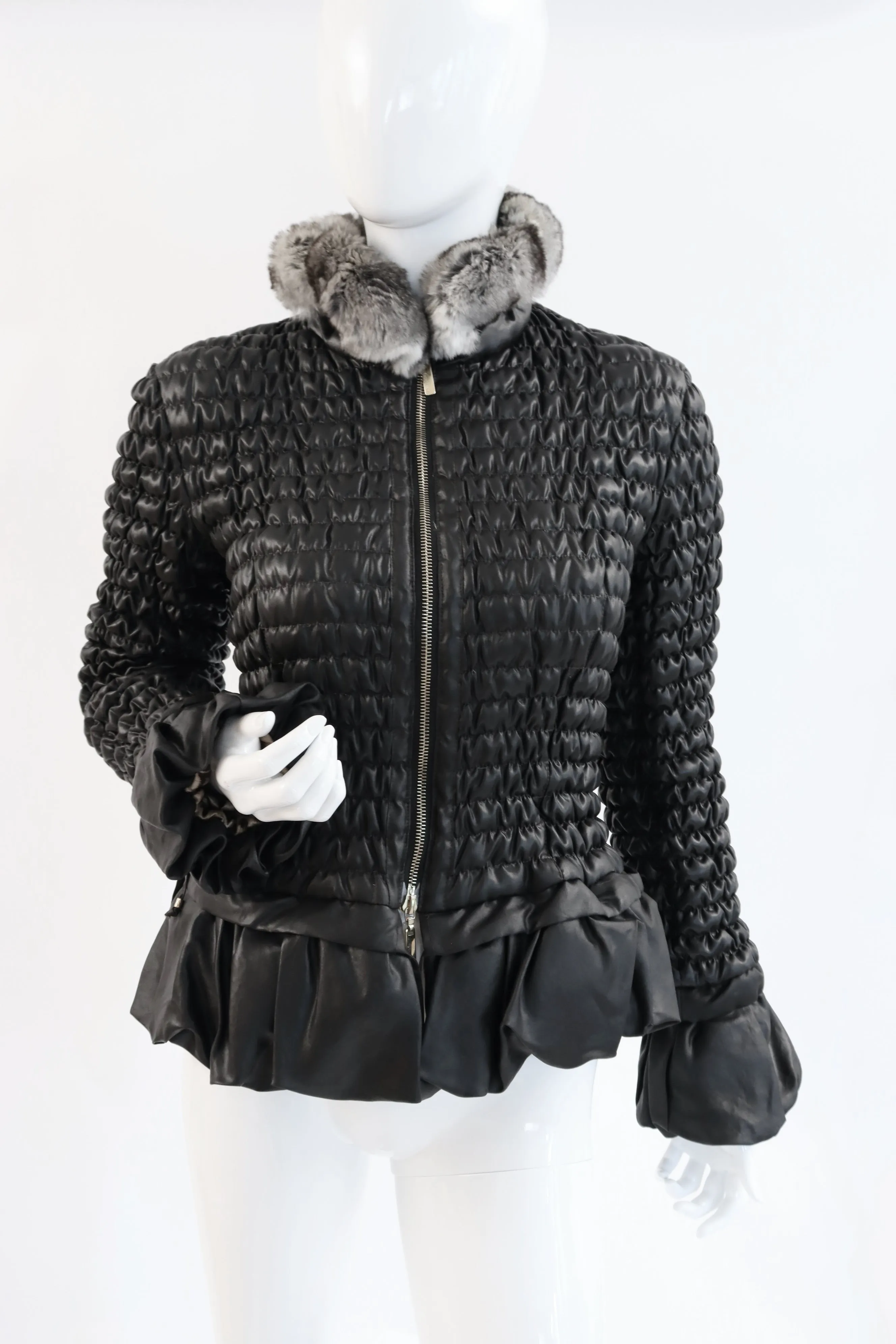 ROBERTO CAVALLI Ruched Down Jacket