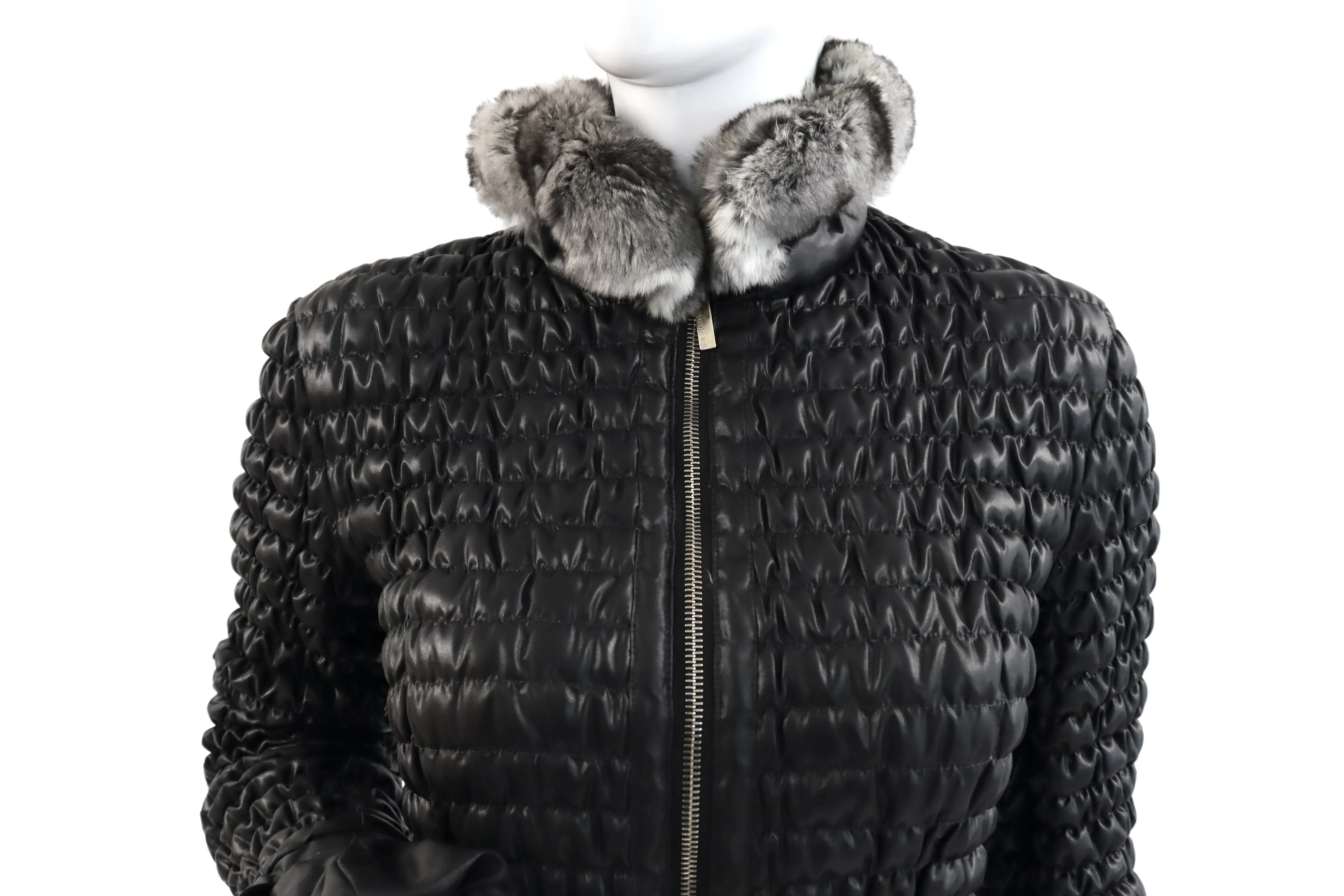 ROBERTO CAVALLI Ruched Down Jacket