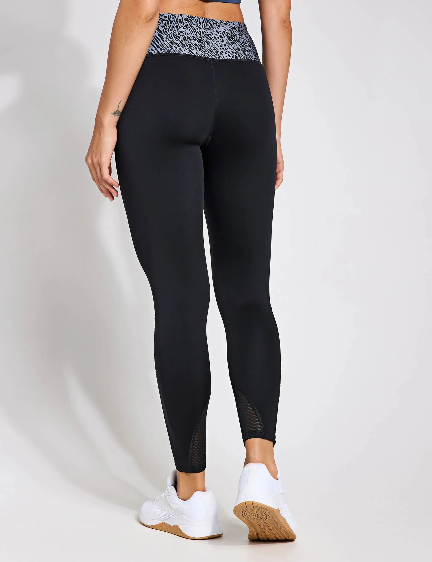 Running Printed Leggings - Night Black