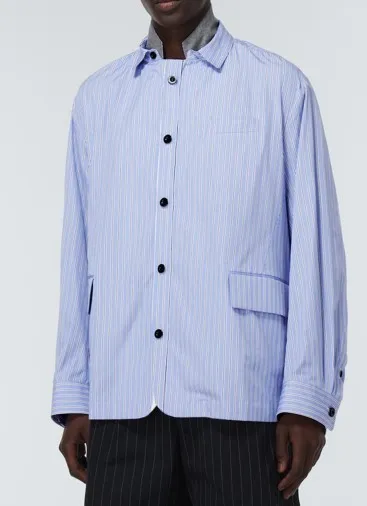 sacai  |Button-down Stripes Cotton Designers Shirts