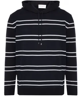 Saint Laurent  |Stripes Street Style Oversized Logo Luxury Hoodies