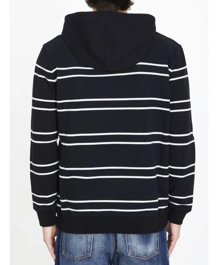 Saint Laurent  |Stripes Street Style Oversized Logo Luxury Hoodies