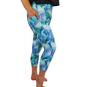 SCULPT Yoga Capri Leggings - Marbled Quartz