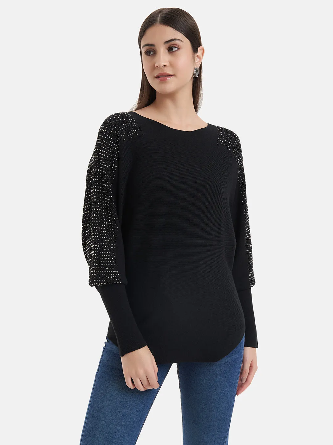 Shoulder Embellished Pullover