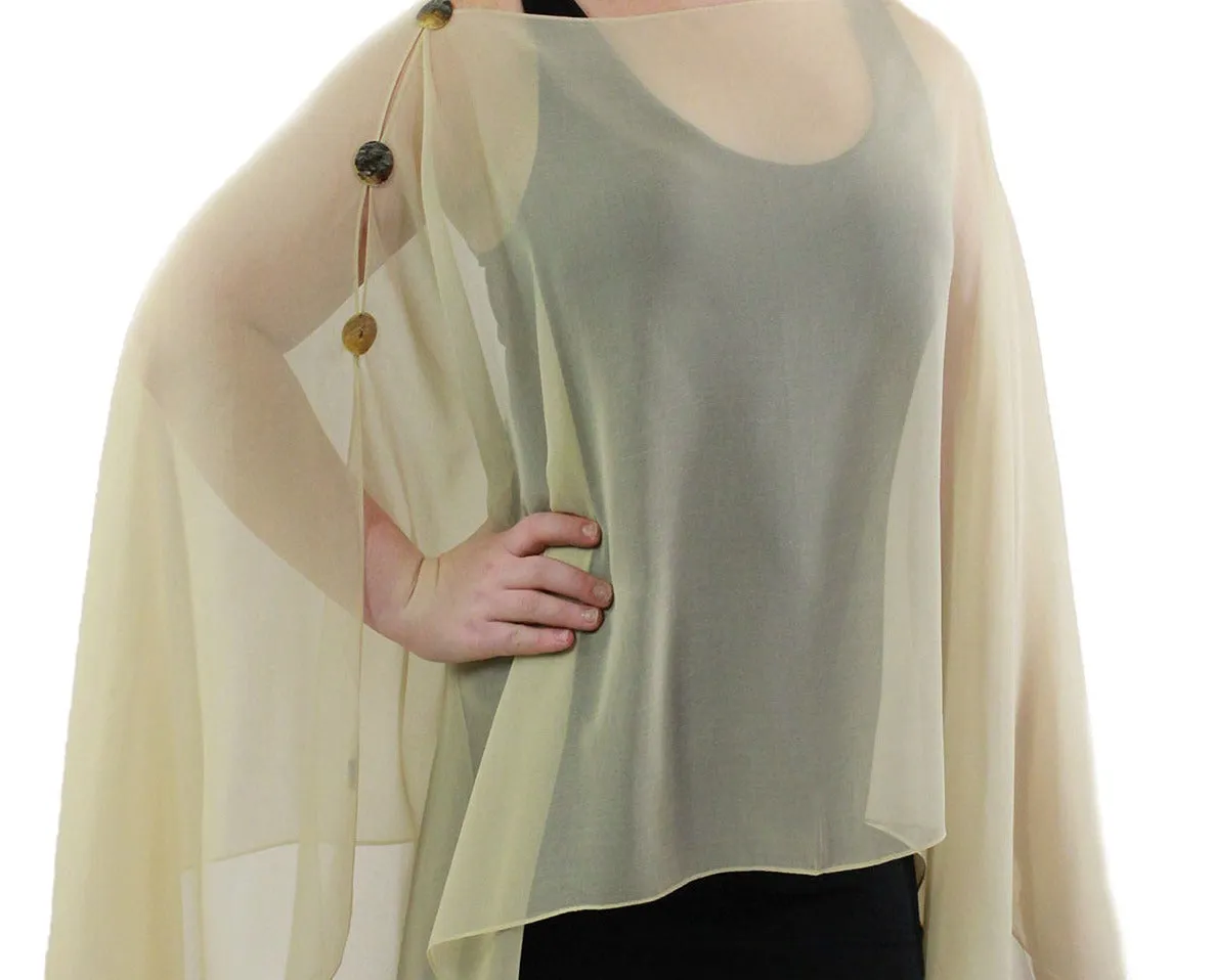 Silky Poncho/Cape Shell Buttons