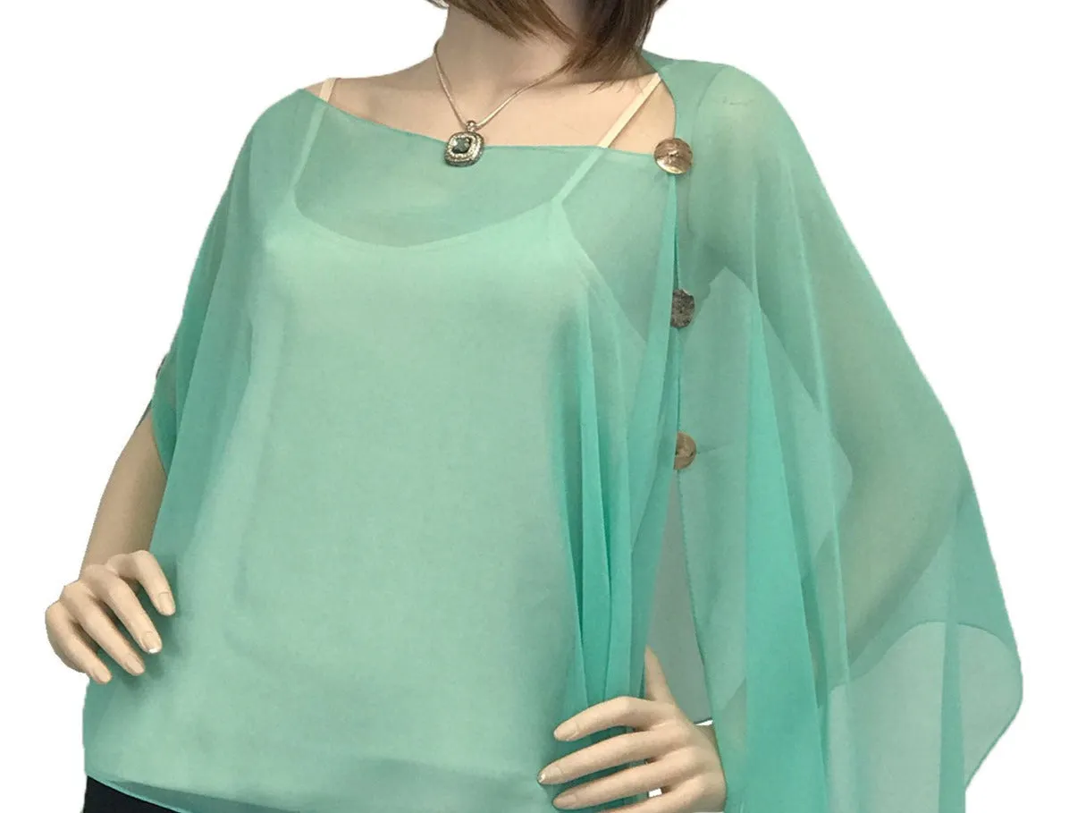 Silky Poncho/Cape Shell Buttons