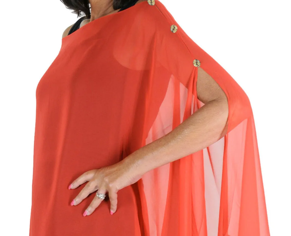 Silky Poncho/Cape Shell Buttons