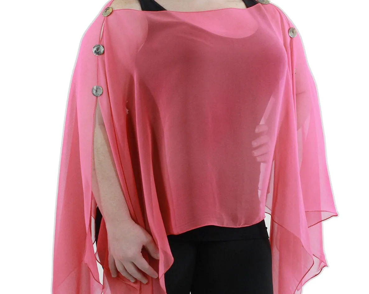 Silky Poncho/Cape Shell Buttons