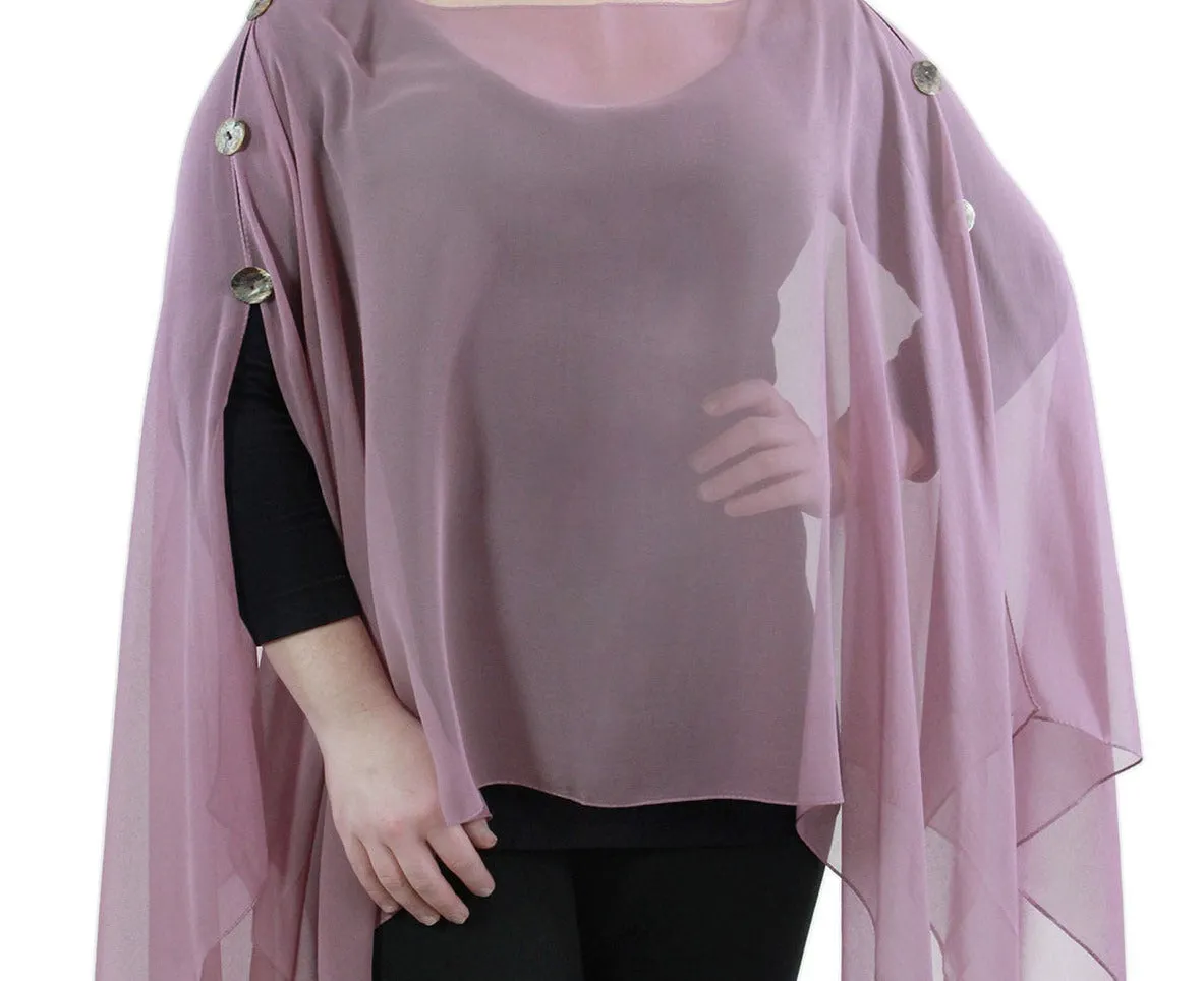 Silky Poncho/Cape Shell Buttons