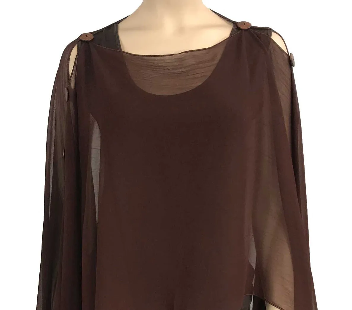 Silky Poncho/Cape Shell Buttons