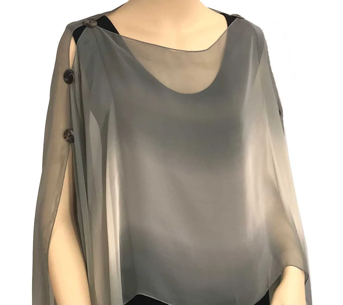 Silky Poncho/Cape Shell Buttons