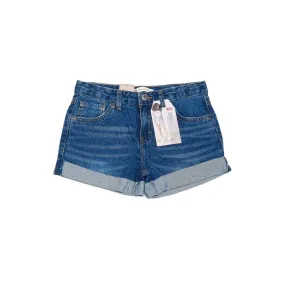 SLIM FIT SHORT DENIM WITH TURN-UP Girl Denim