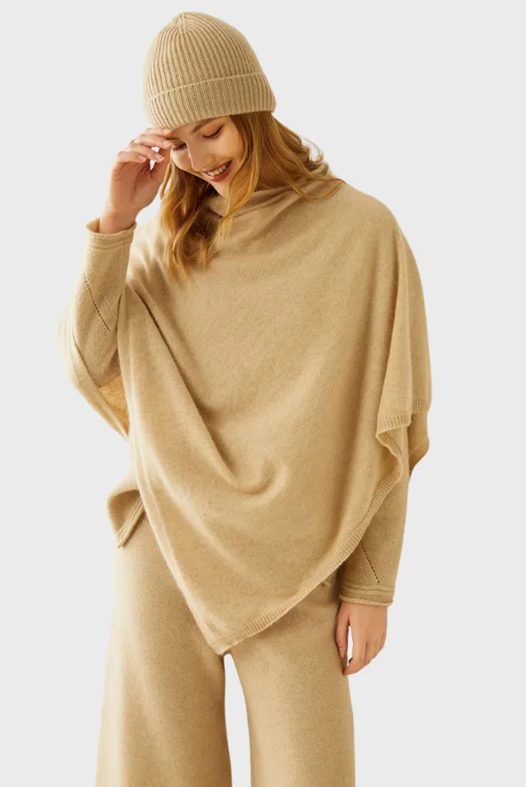 Smooth Cashmere Poncho