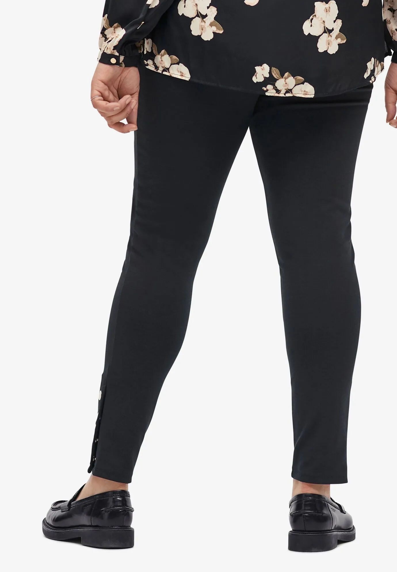 Snap-Hem Ponte Leggings