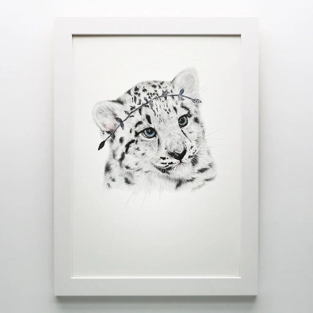 Snow Leopard Cub Print