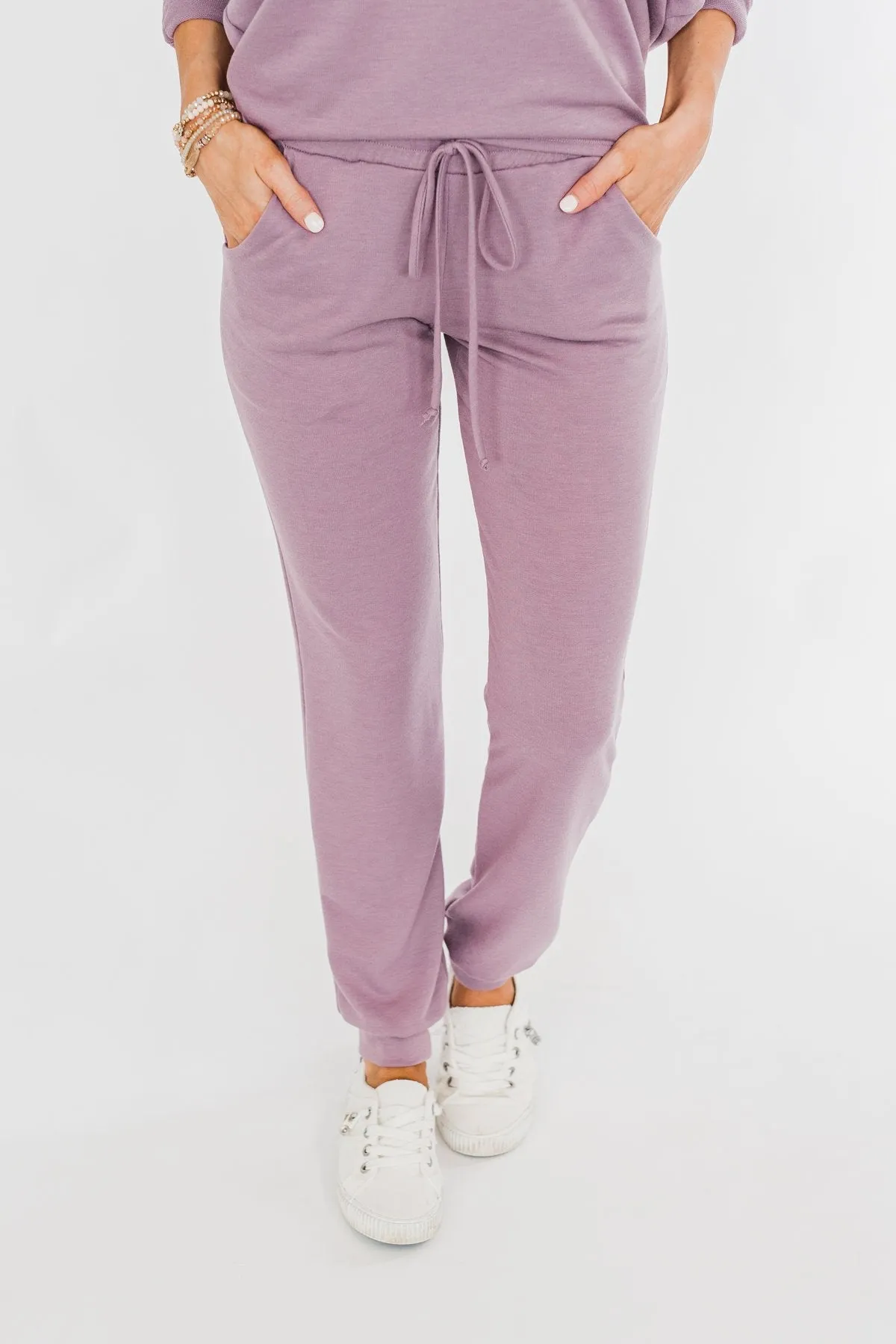 Solid Lounge Joggers- Lilac