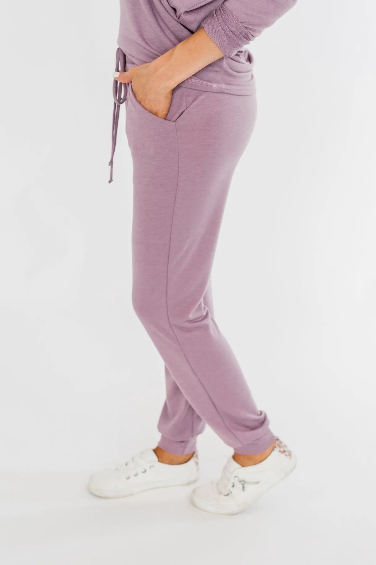 Solid Lounge Joggers- Lilac