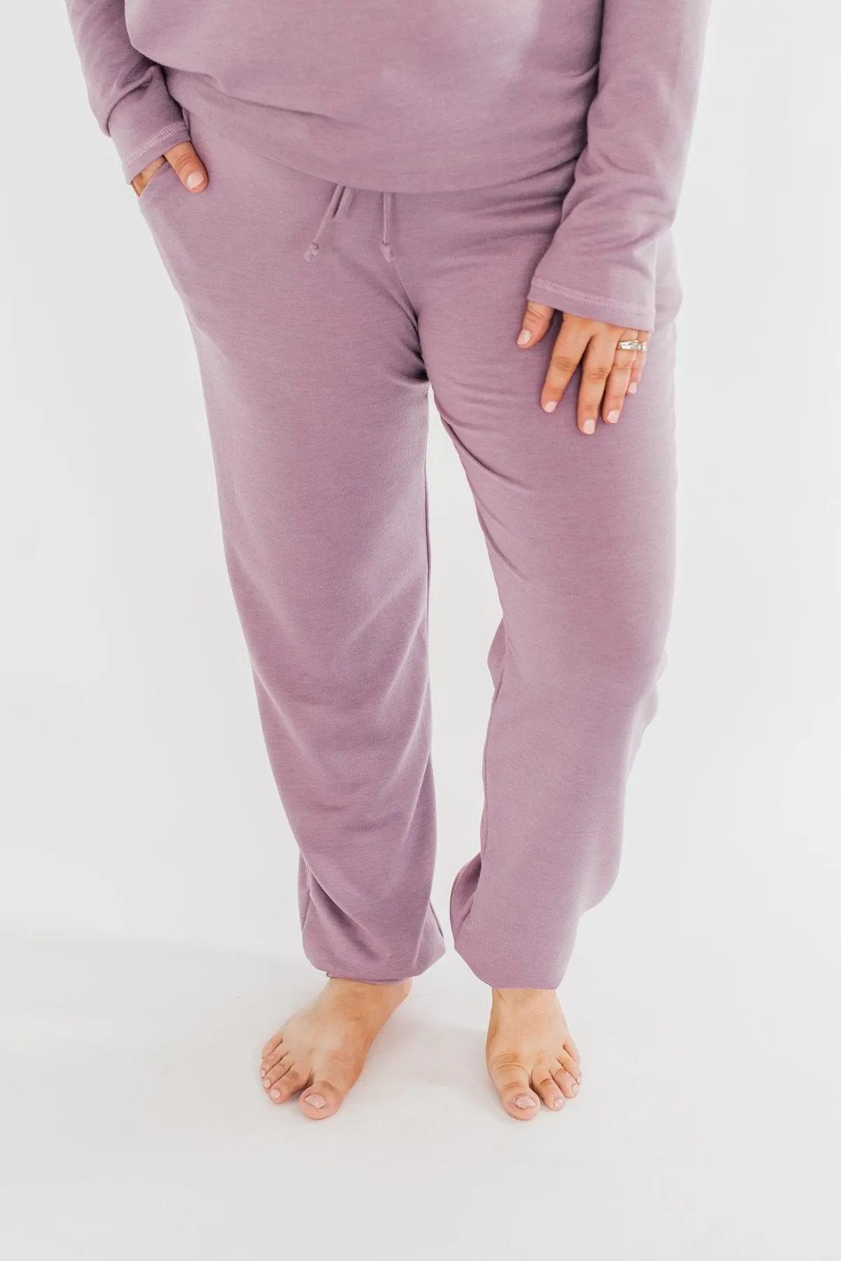 Solid Lounge Joggers- Lilac