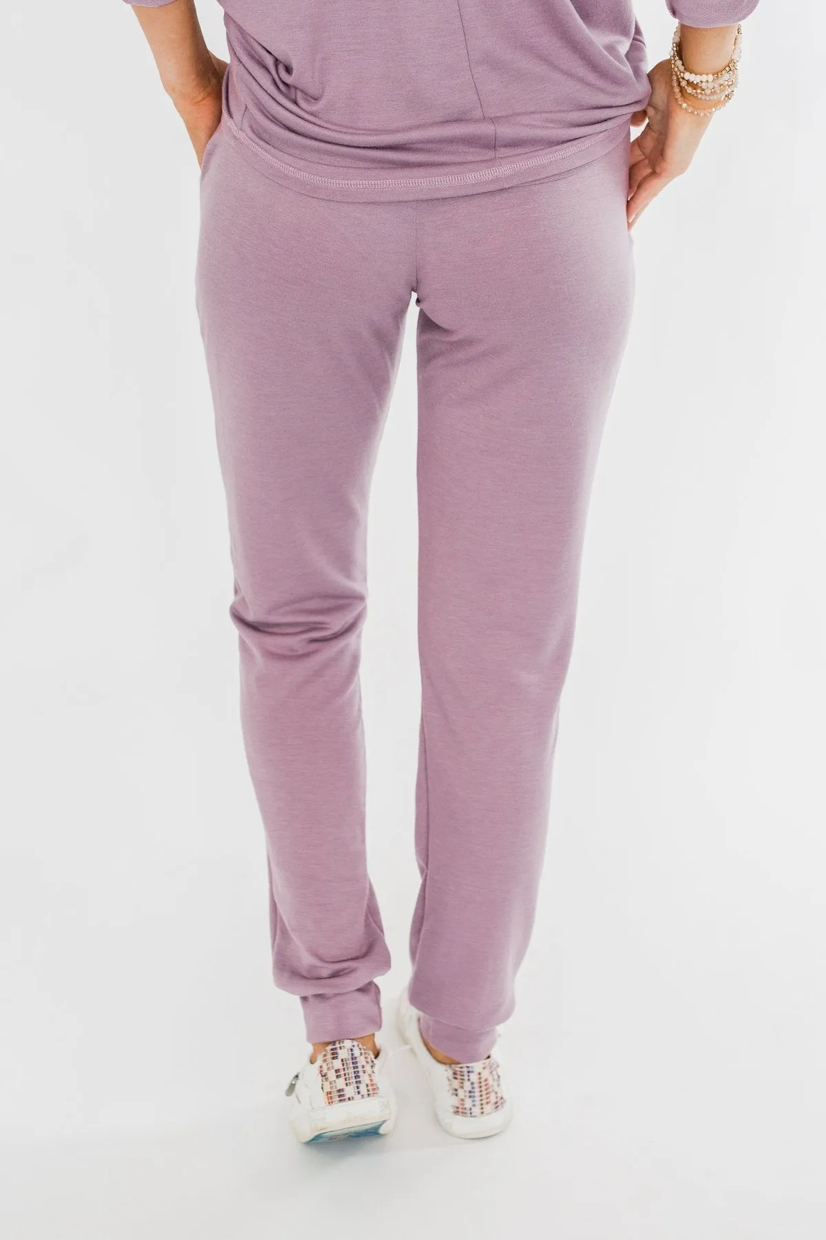 Solid Lounge Joggers- Lilac