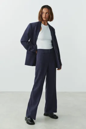 Straight viscose trousers