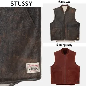 STUSSY  |Unisex Street Style Leather Logo Skater Style