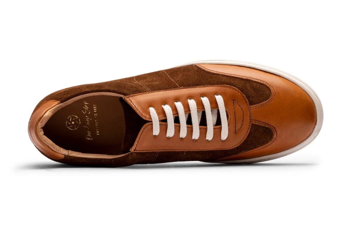 Suede & Smooth Leather combo Oxford Sneaker/T