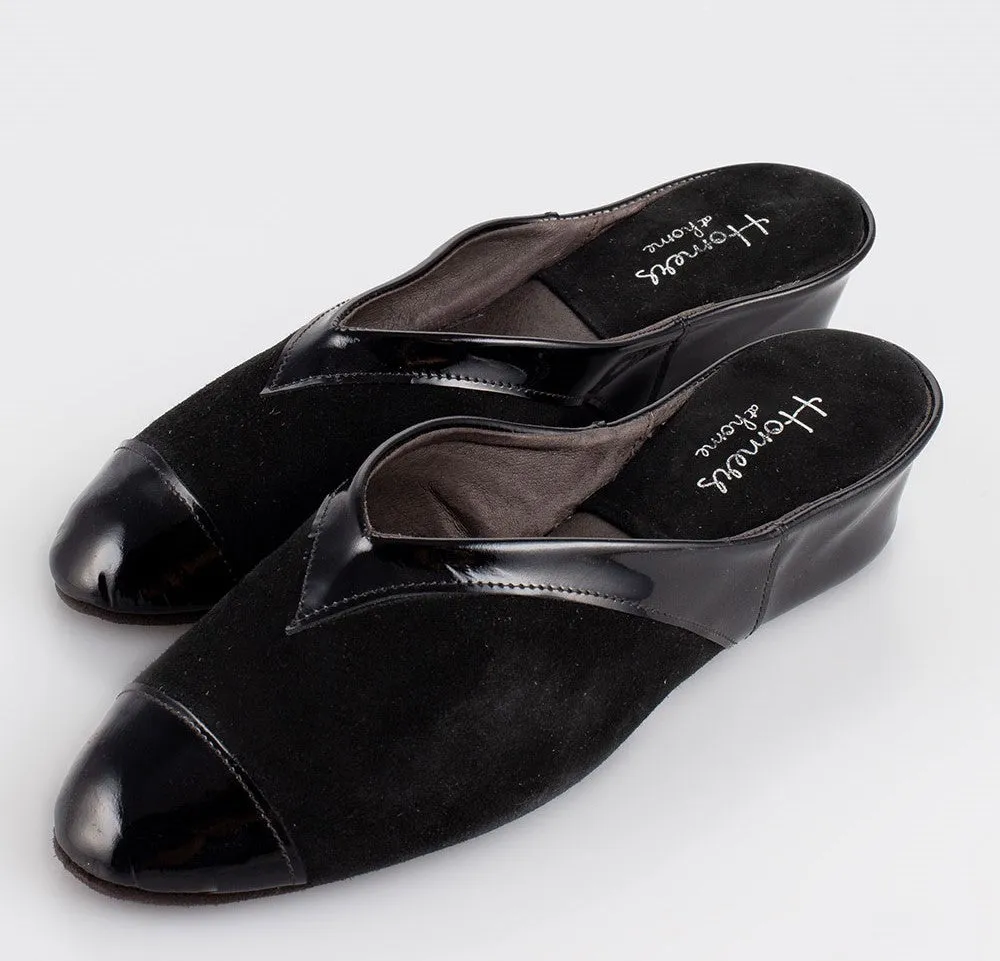 Suede/Patent Leather Slippers (in stock, 3 day delivery)