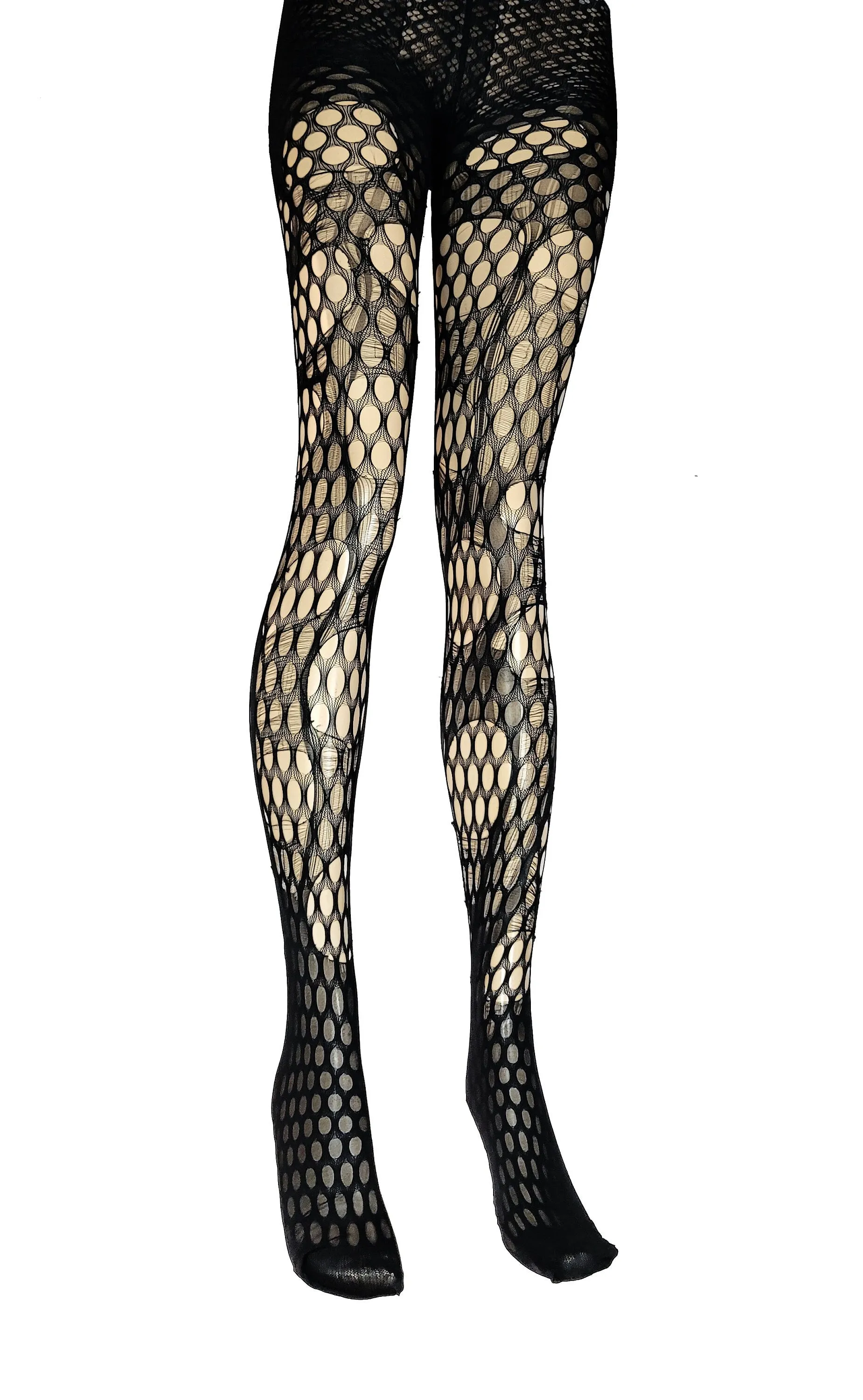 Tattered & torn fishnet tights | Large scale fishnet