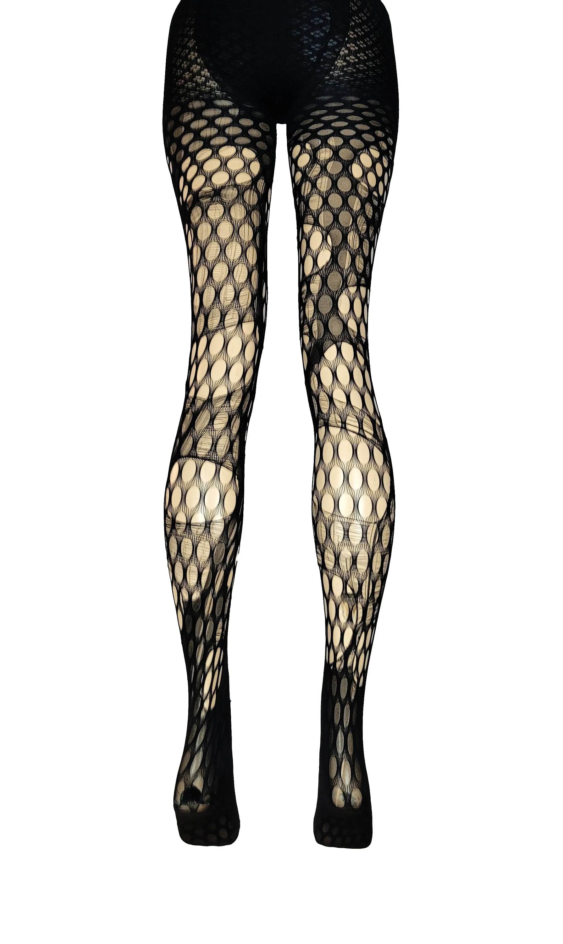 Tattered & torn fishnet tights | Large scale fishnet