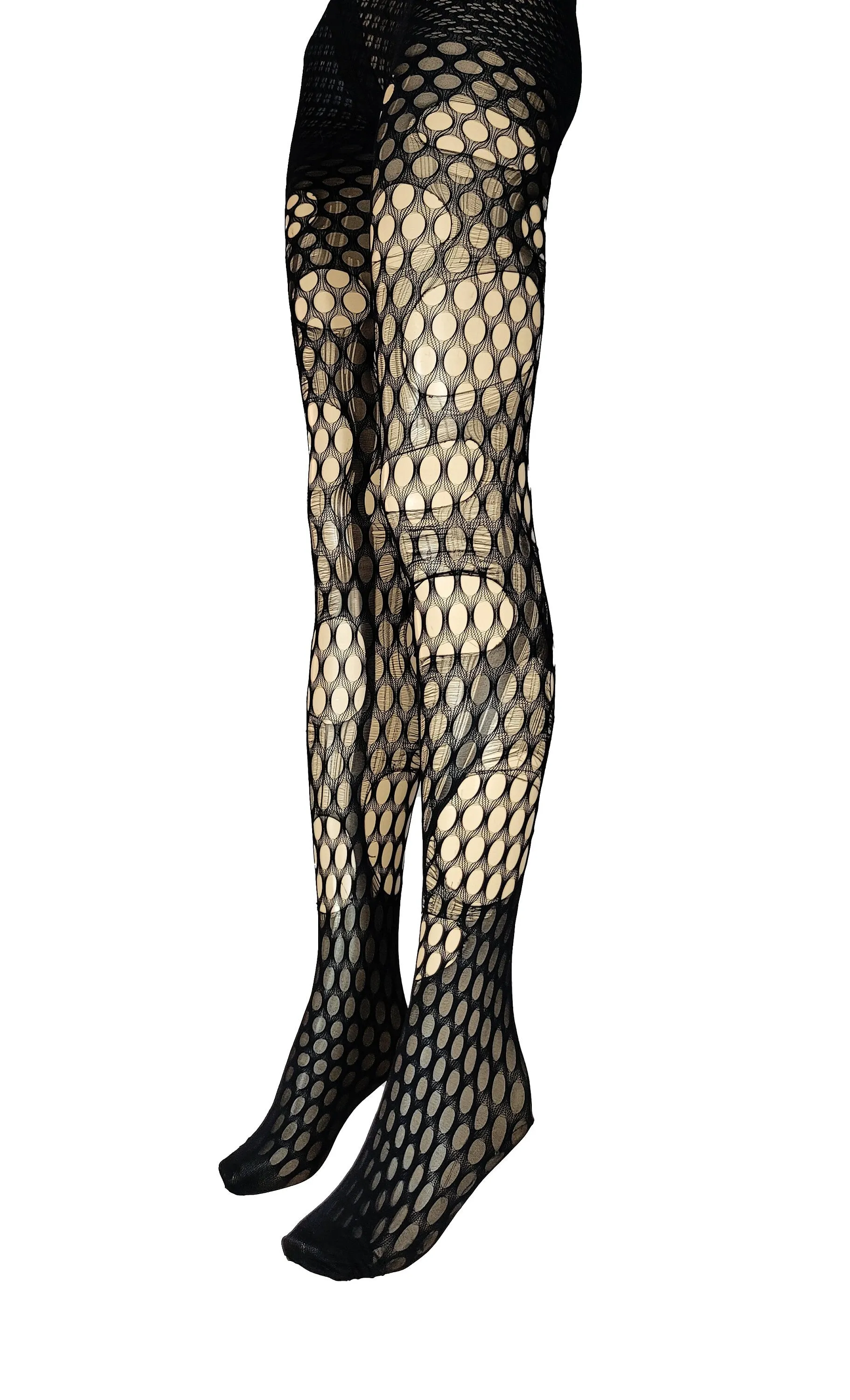 Tattered & torn fishnet tights | Large scale fishnet