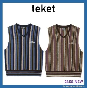 teket  |Unisex Wool Street Style Logo Vests & Gillets