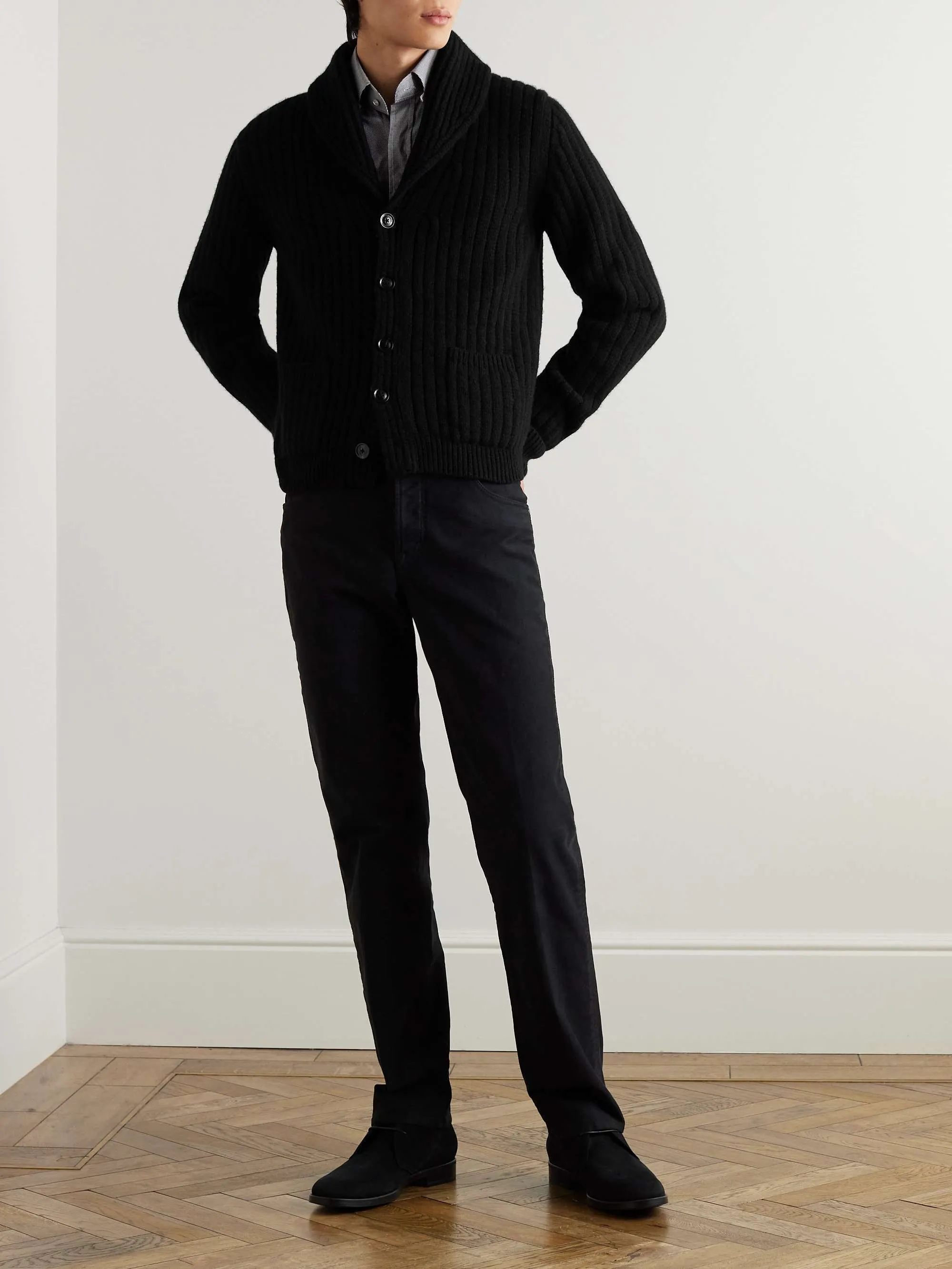 TOM FORD  |Button-down Wool Cashmere Plain Designers Cardigans