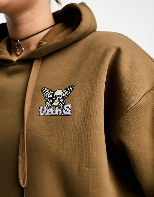 VANS  |Skull Sweat Street Style Long Sleeves Plain Oversized Logo