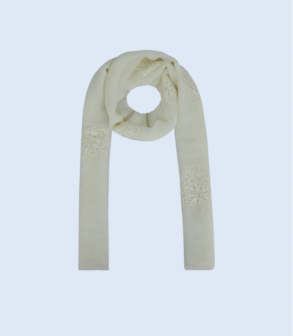 WA0835-OFF-WHITE-Scarf For Women