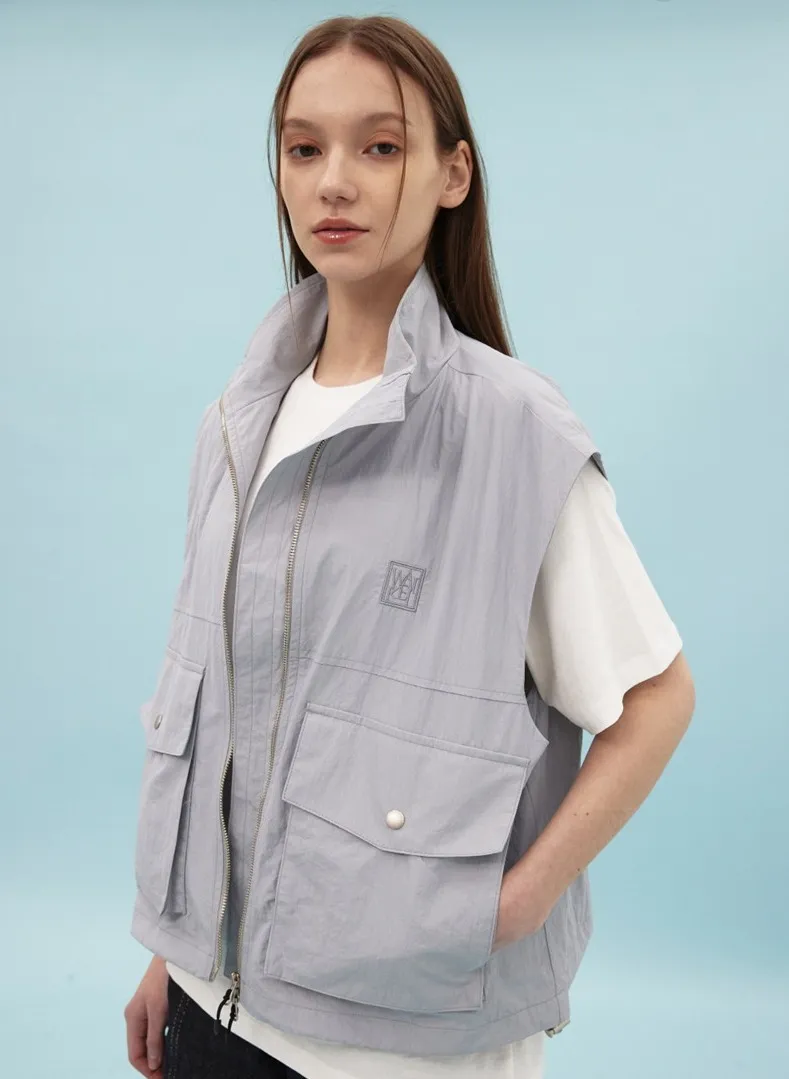 Wai Kei  |Unisex Street Style Logo Vests & Gillets